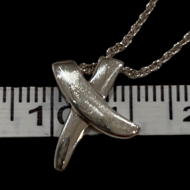 TIFFANY & Co. SV925 silver Roman numeral X (Kiss) necklace