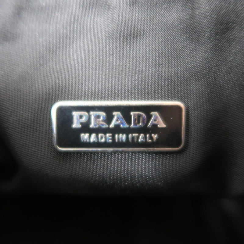 PRADA Re-Edition 2000 Nylon Hobo Shoulder Bag, Black, Silver Hardware