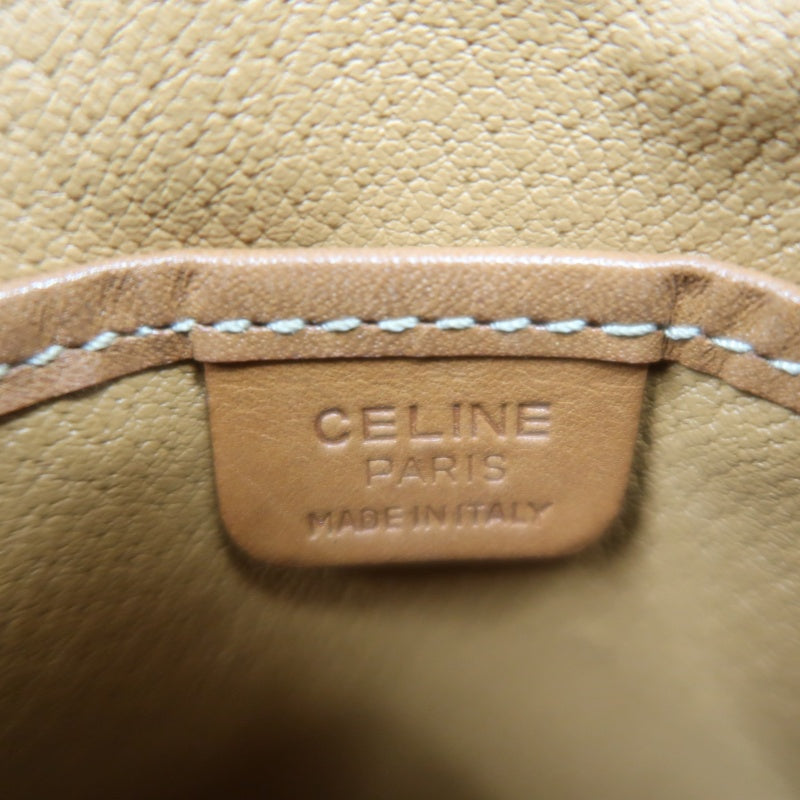 CELINE Macadam Handbag, Brown, Gold Hardware, CELINE Monogram PVC