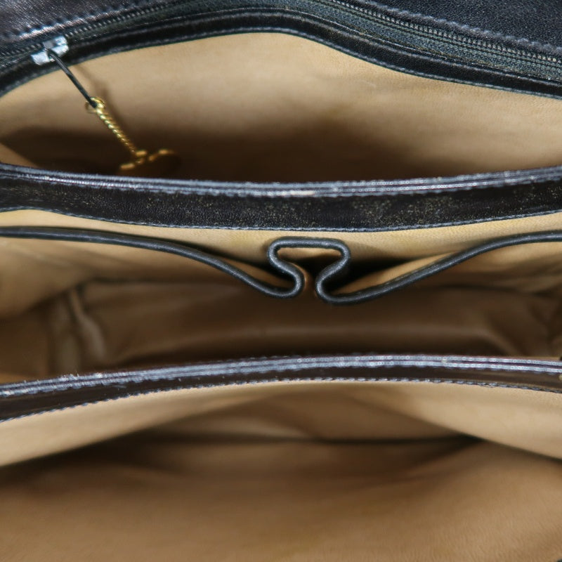 CELINE Shoulder Bag, Leather, Black, Gold Hardware, CELINE Black Calfskin Crossbody Bag