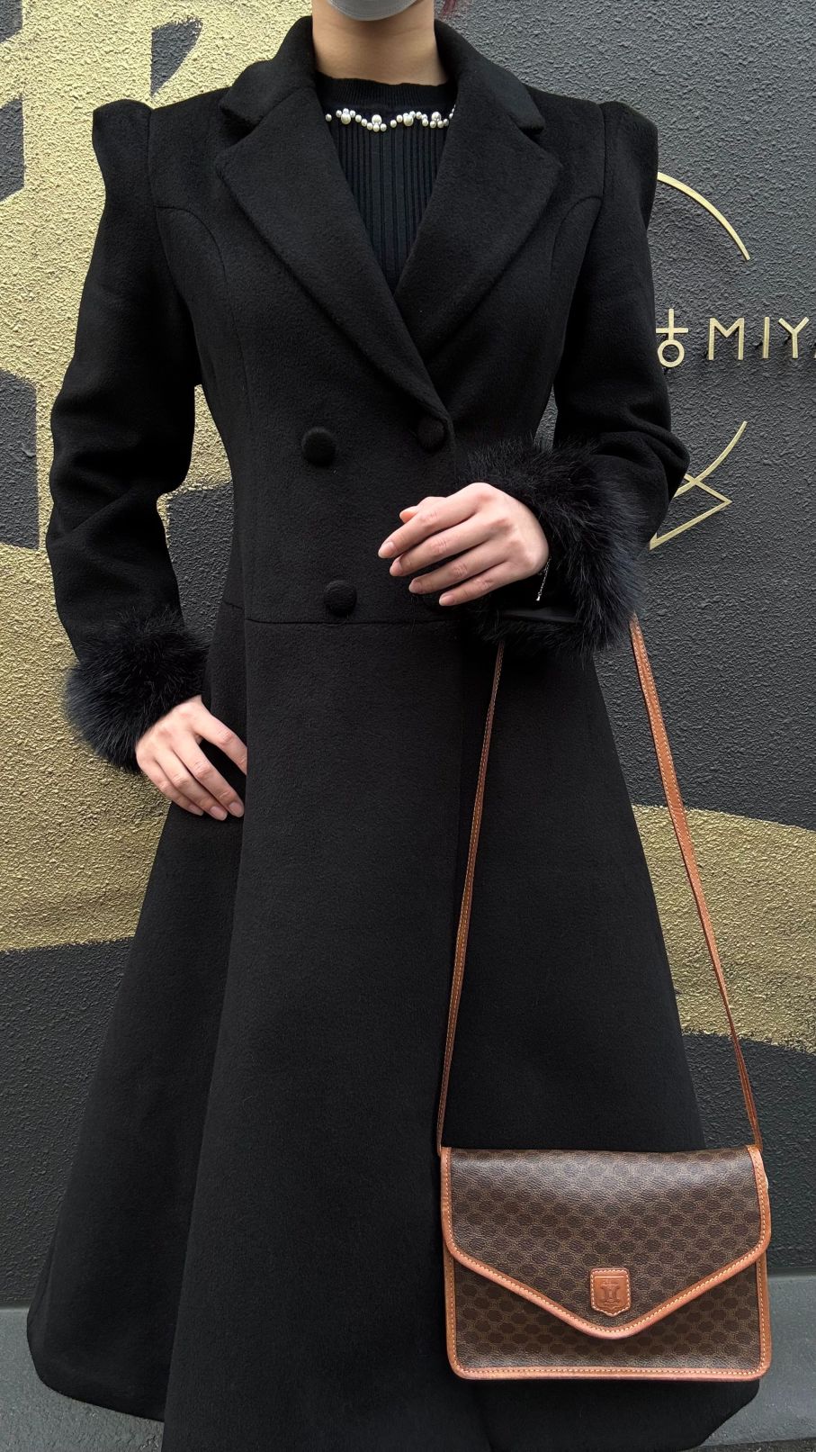 CELINE Macadam Shoulder Bag, Brown, CELINE Monogram PVC Messenger Crossbody Bag