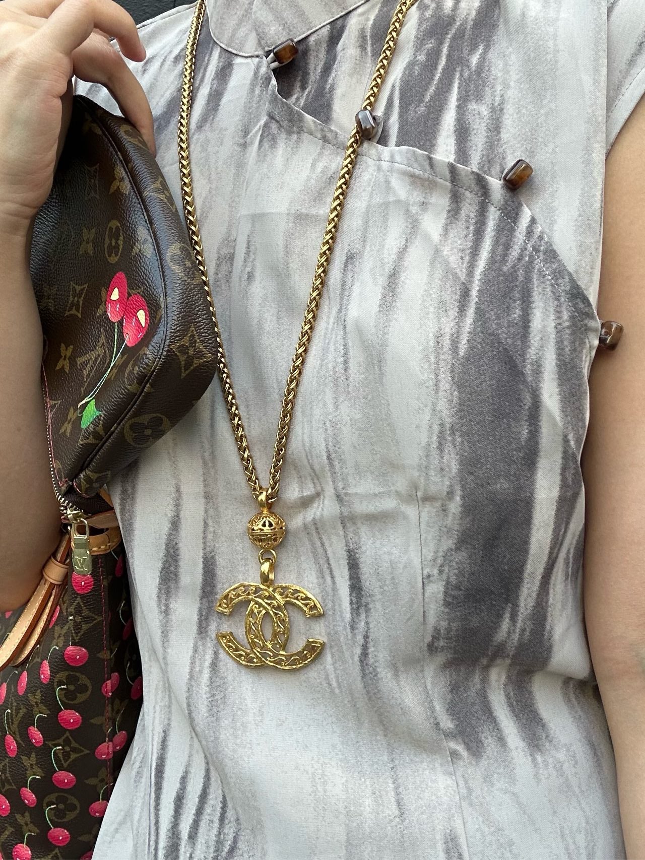 Louis Vuitton (LV) Monogram Cherry Bucket PM Bag (Pouch Included), Collector's Grade, Includes Dust Bag