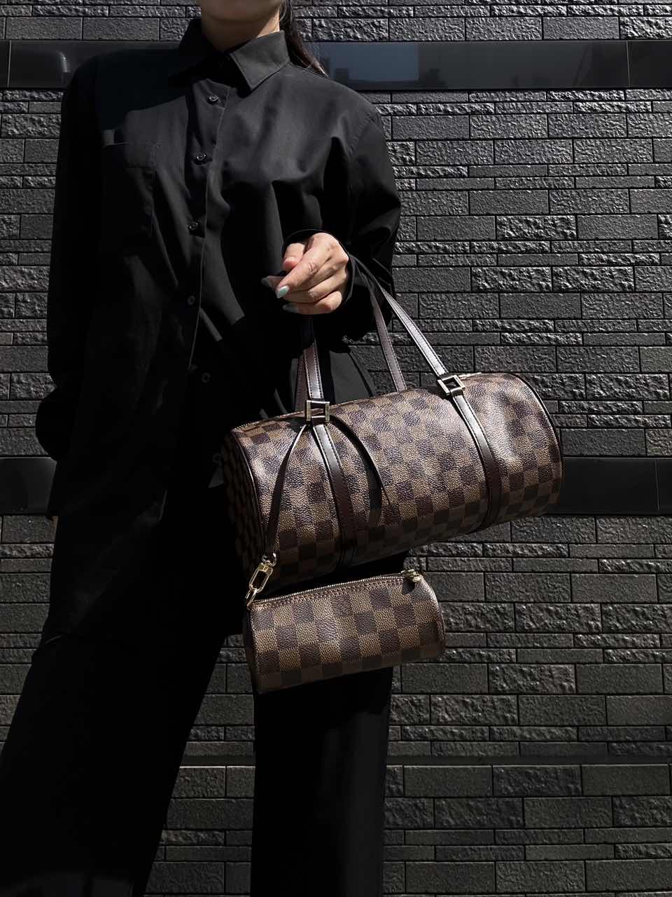 Louis Vuitton (LV) Damier Papillon 30 Handbag, Brown PVC