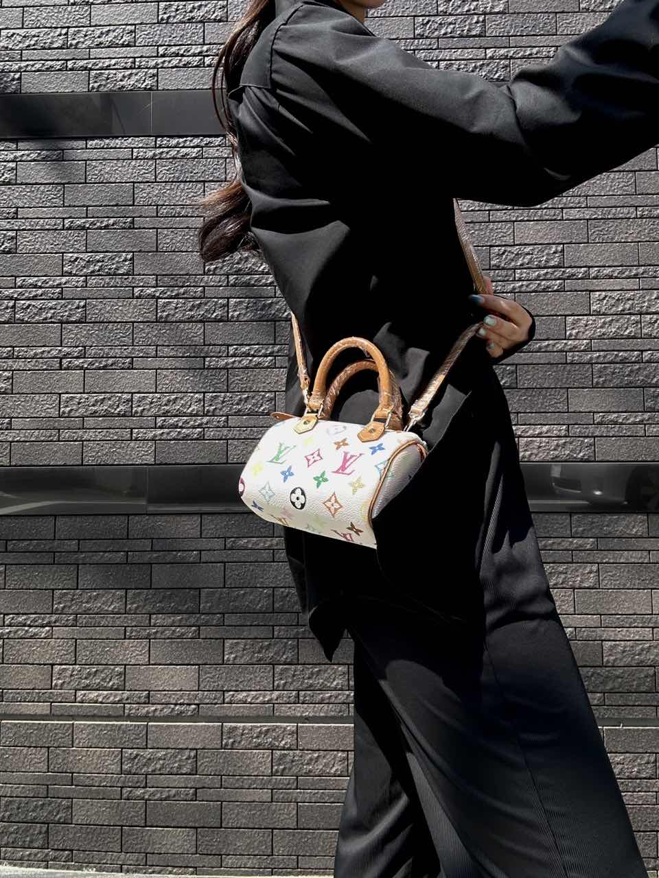 Louis Vuitton Multicolor Mini Speedy, White Series, PVC Nano Handbag