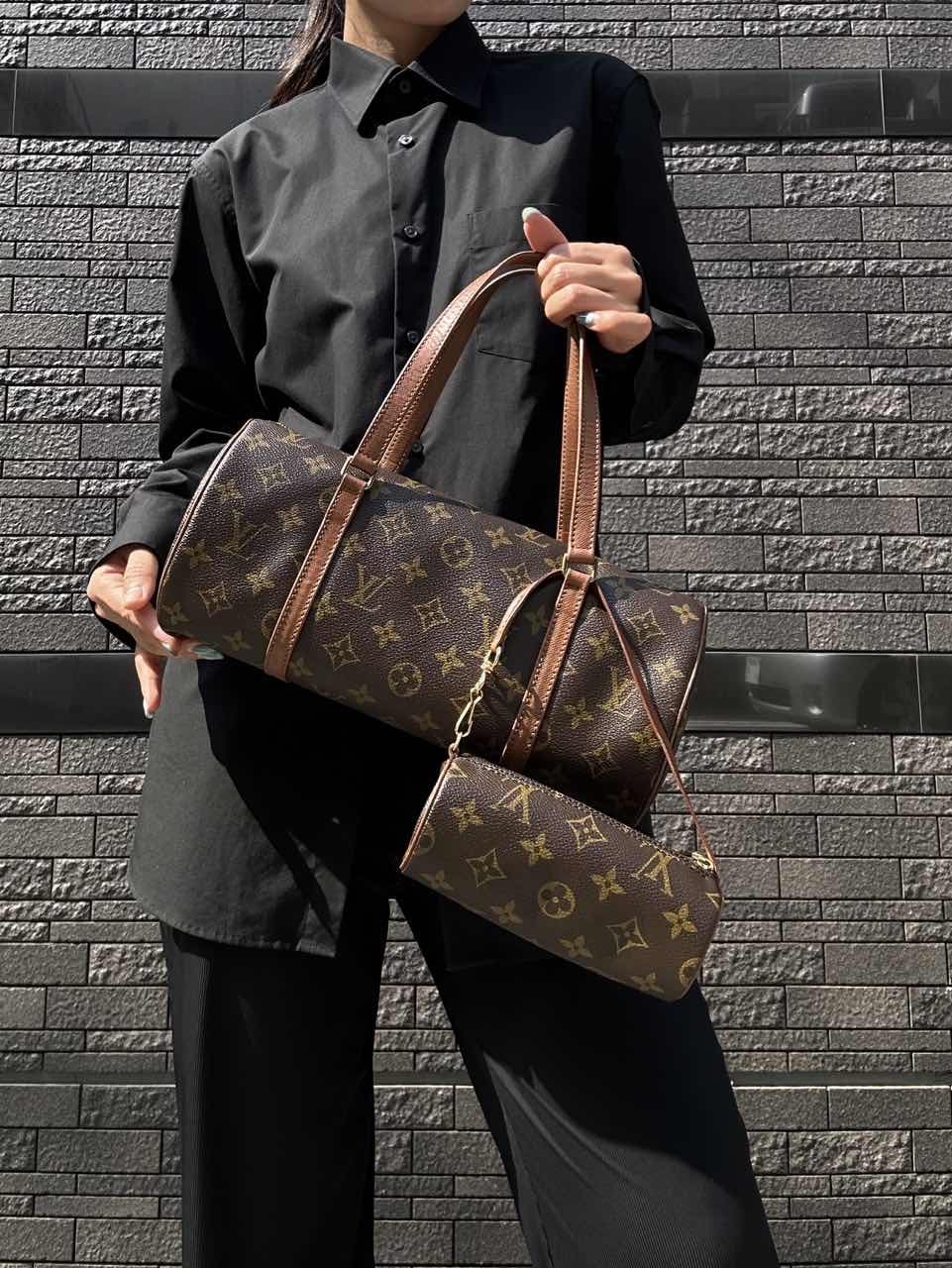 Louis Vuitton Monogram Papillon 30 PVC Pillow Bag Parent-Child Bag Handbag