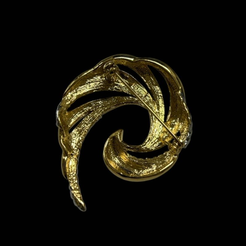 BALMAIN Brooch, Gold and Silver-Tone Hardware, Gold Alloy