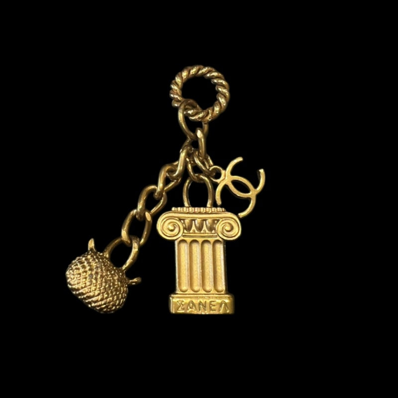 CHANEL Charm Gold Hardware Key Ring Bag Charm