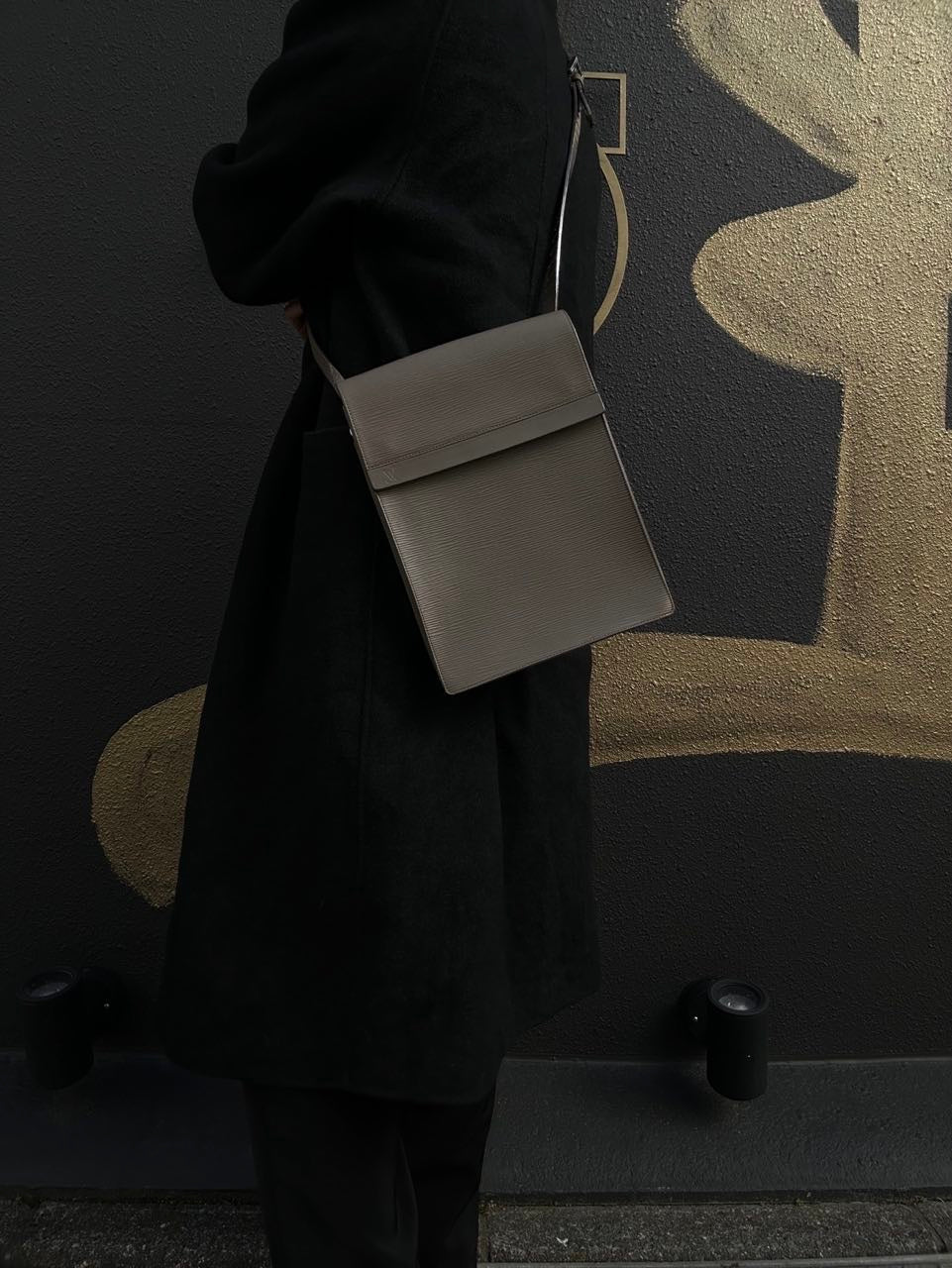 Louis Vuitton Epi Ramatuelle Pochette Shoulder Bag, Brown & Apricot, Calfskin