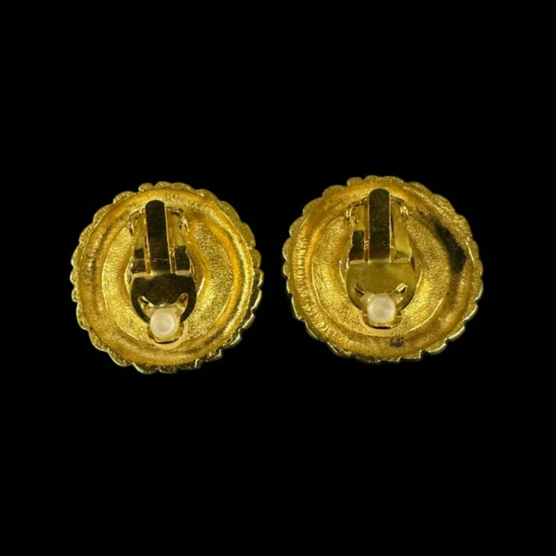 CHANEL Earrings, Pearl, Gold Plated