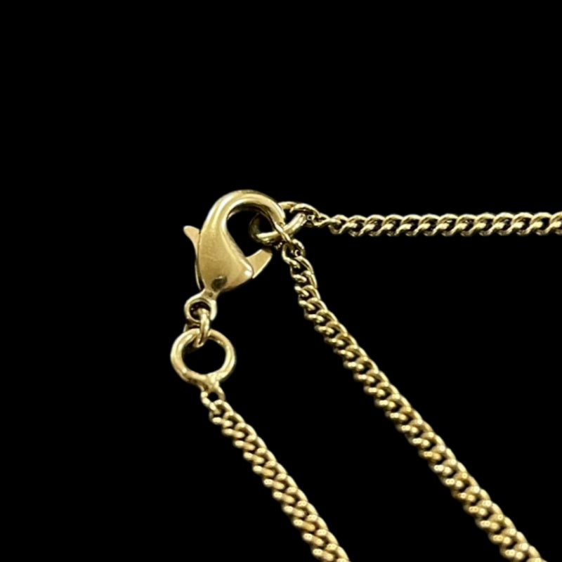 CHANEL Silver Pearl Camellia Necklace with Box