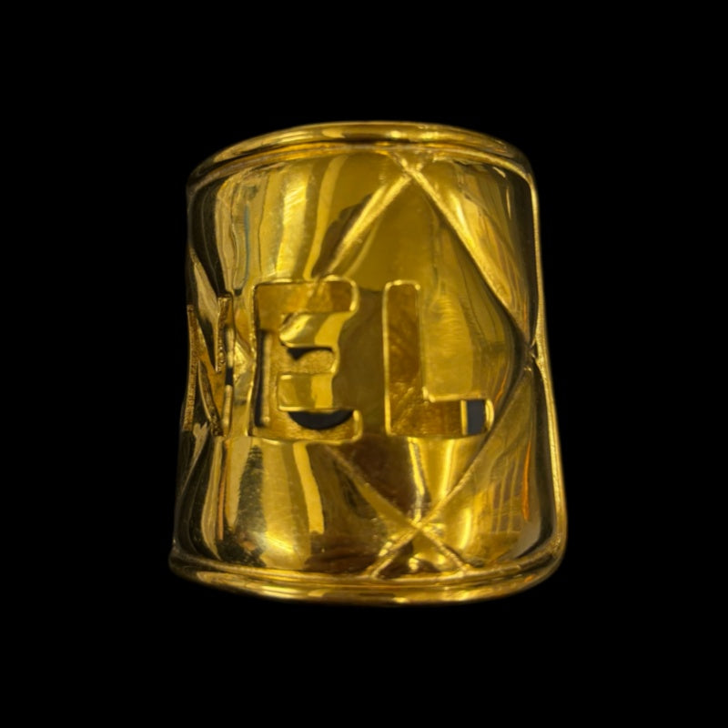 CHANEL gold plated bangle, with box