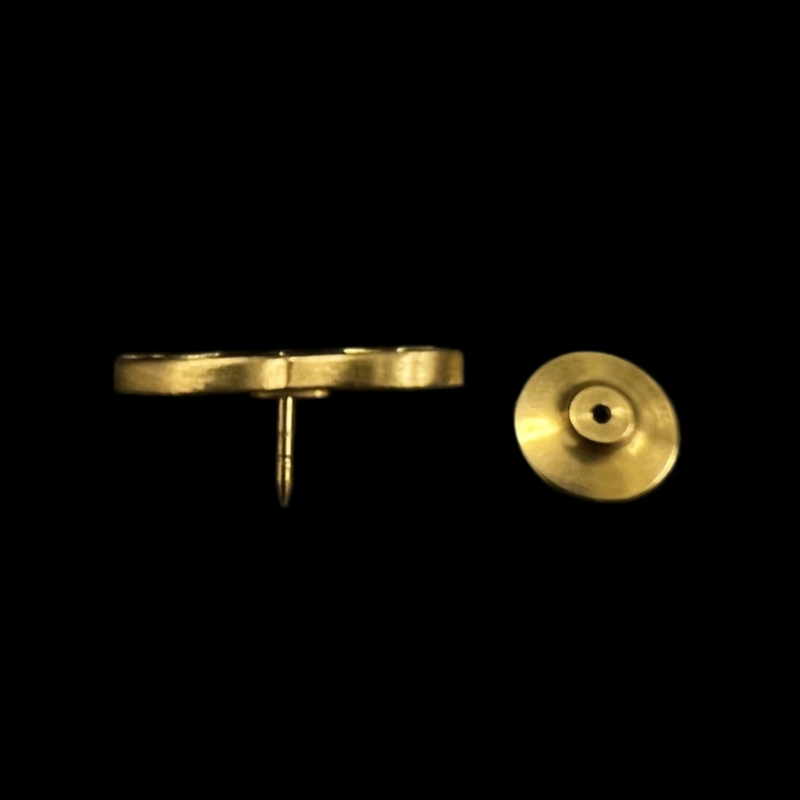 CHANEL Cufflinks, 02A, Chanel Mark, Gold/Black