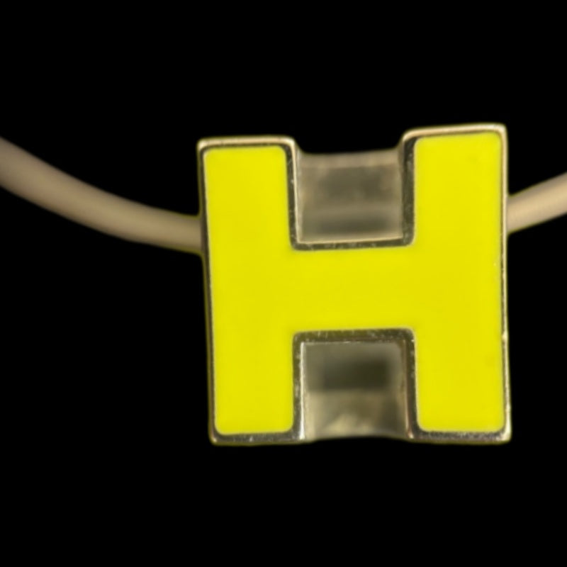HERMES Necklace Silver Color Silver Hardware Yellow Old Version Chain