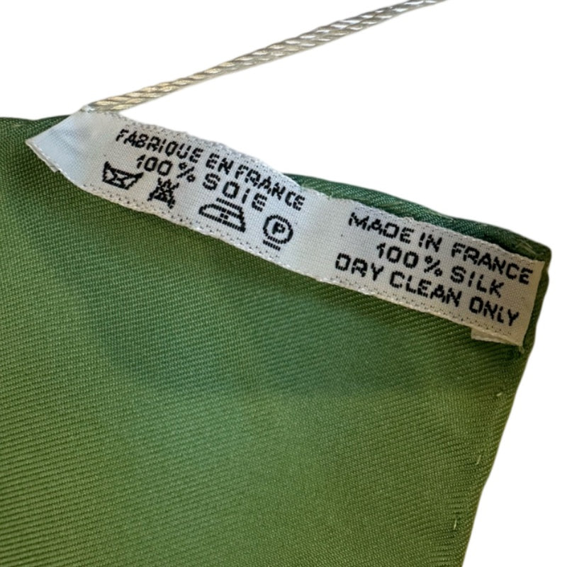 HERMES Carre 90 Silk Scarf Green With Box
