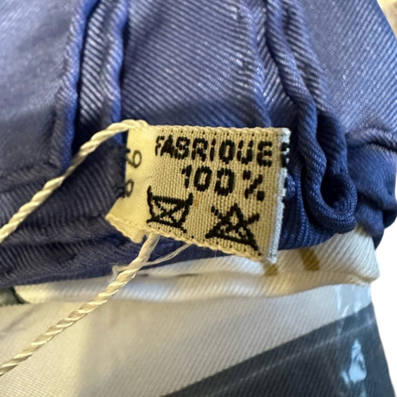 HERMES SCARF, BLUE TONE, WITH TAG