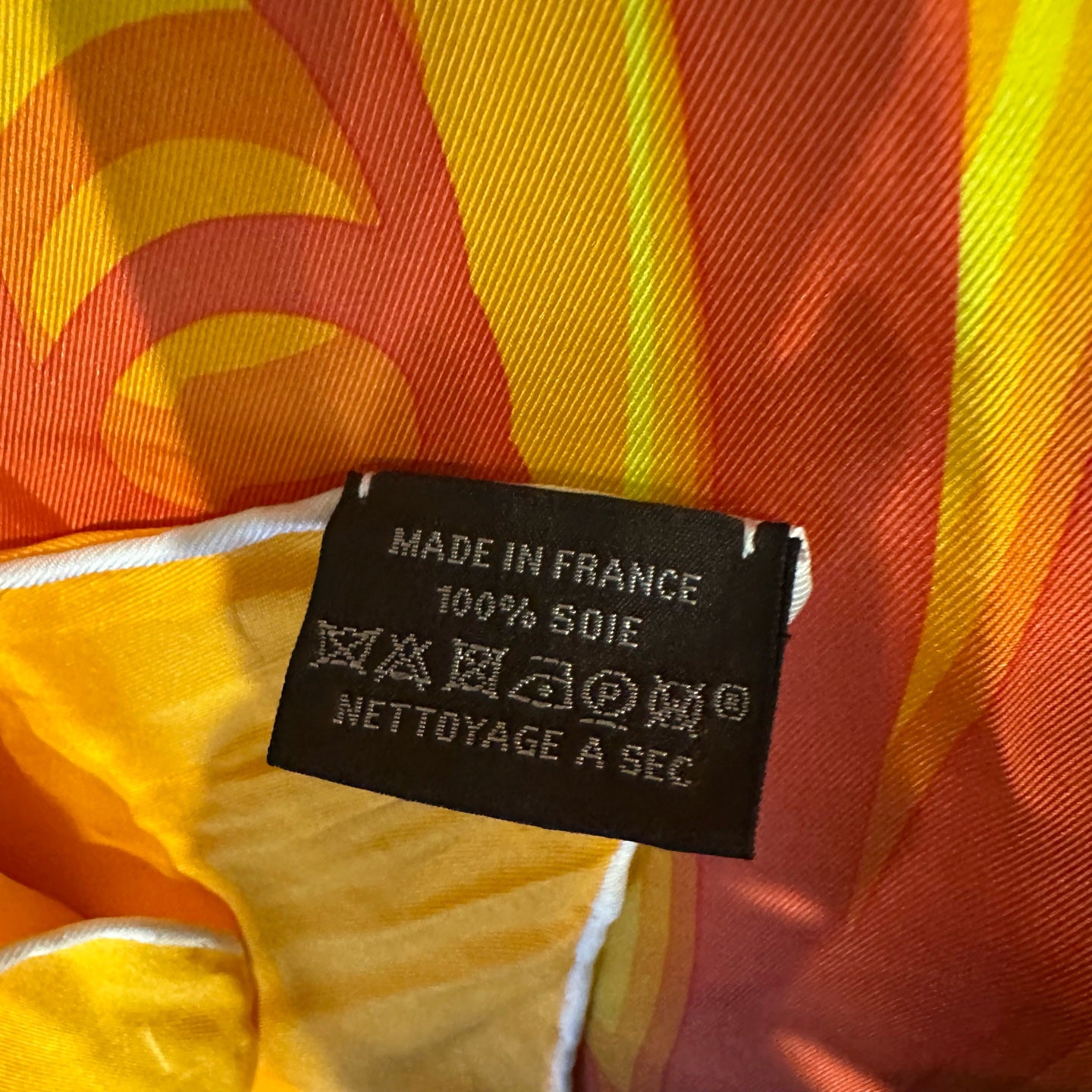 HERMES scarf, Carré 90, orange, with tag