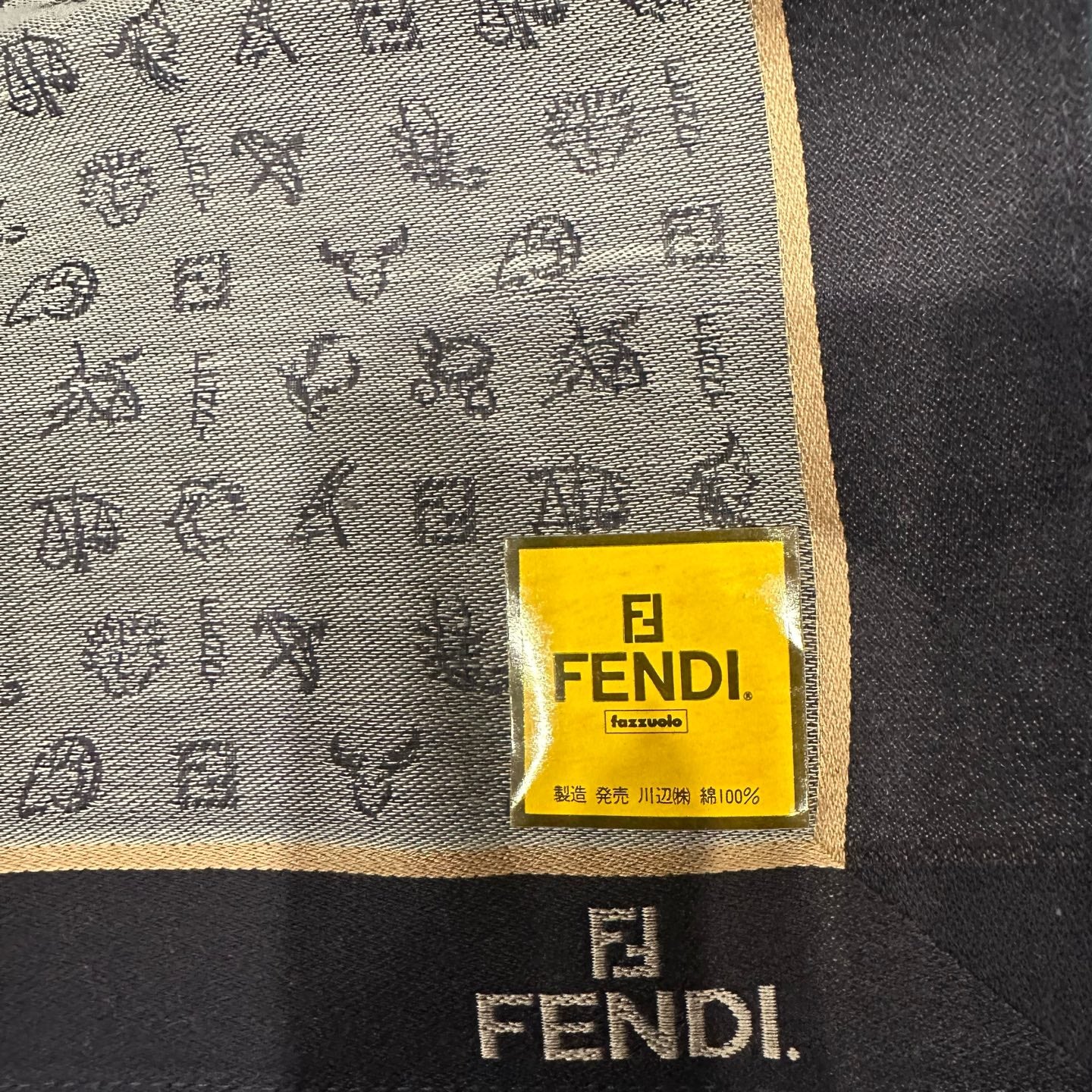 FENDI scarf, FF vintage print
