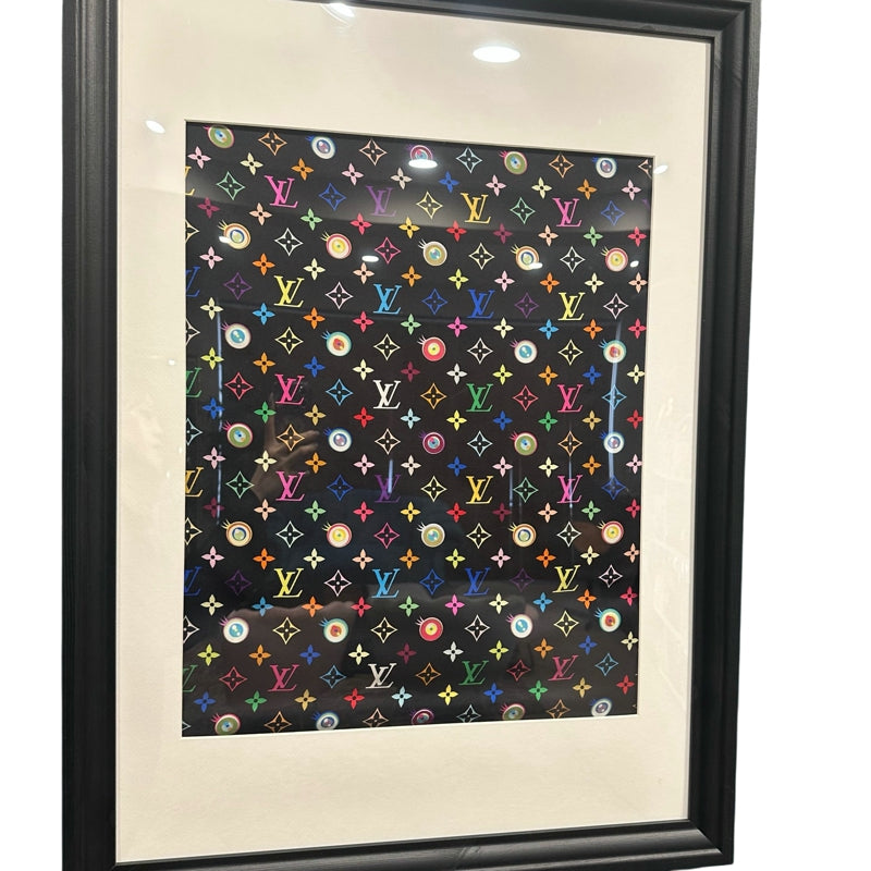 LOUIS VUITTON I Love Monogram Multicolor Black Scarf