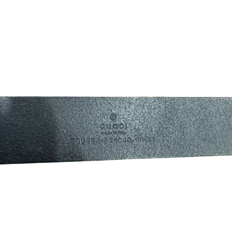 GUCCI Belt, 309256 525040, Size 90 / 36, Black, Silver Hardware