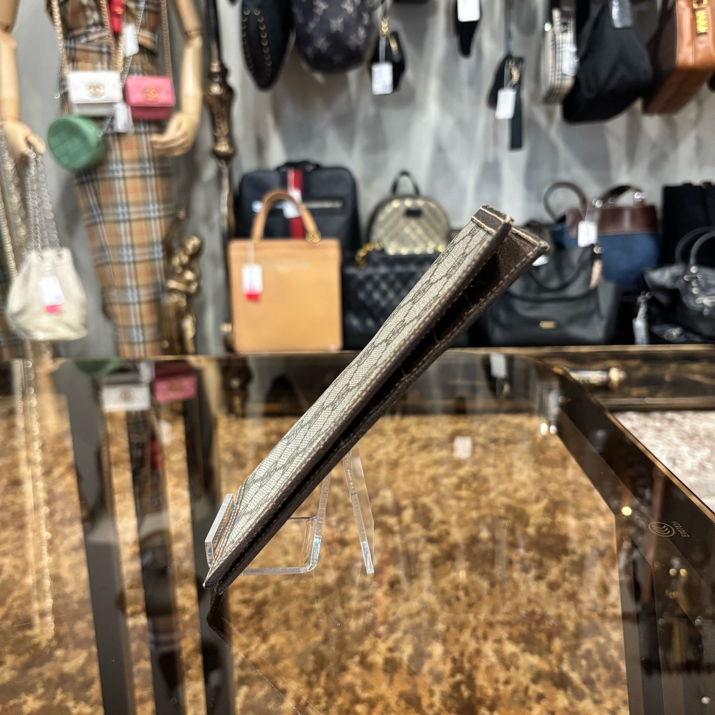 GUCCI Brown GG Supreme Canvas Wallet