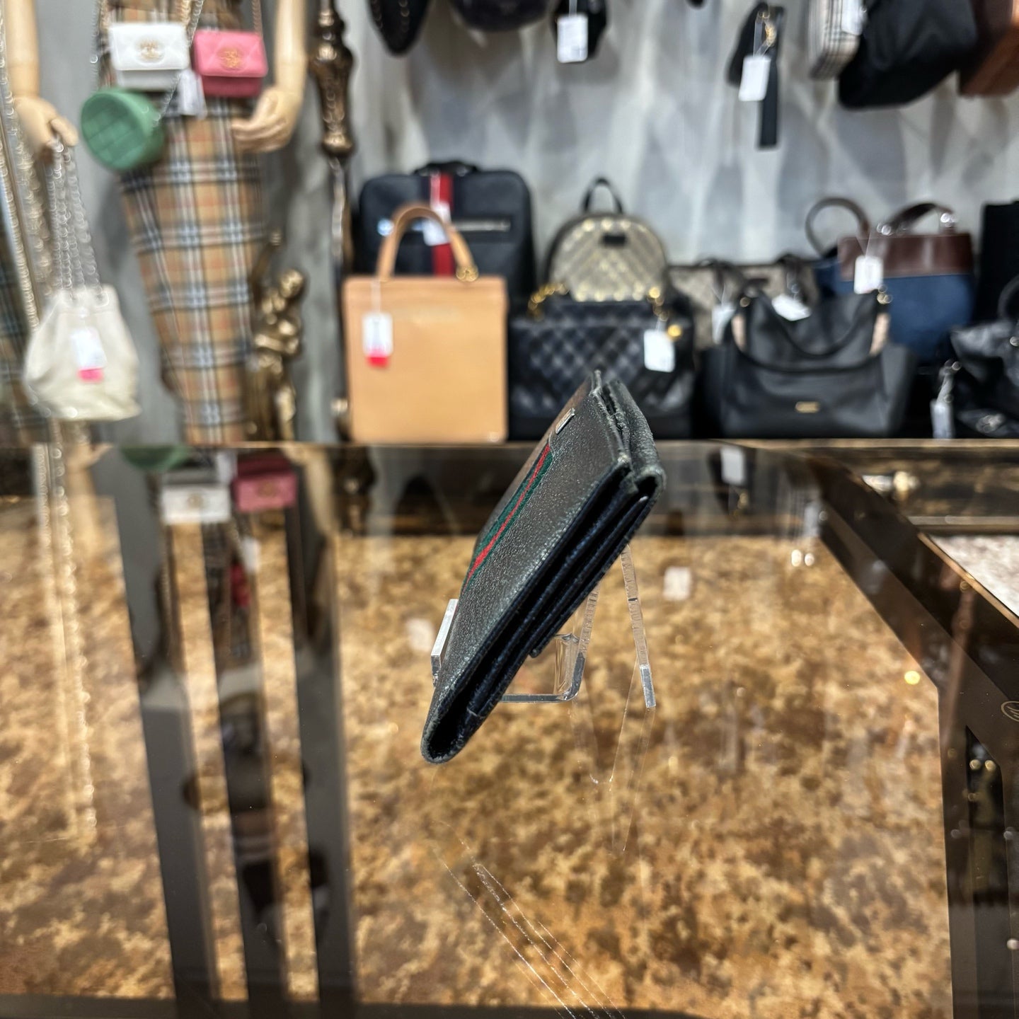 GUCCI Black PVC Long Wallet