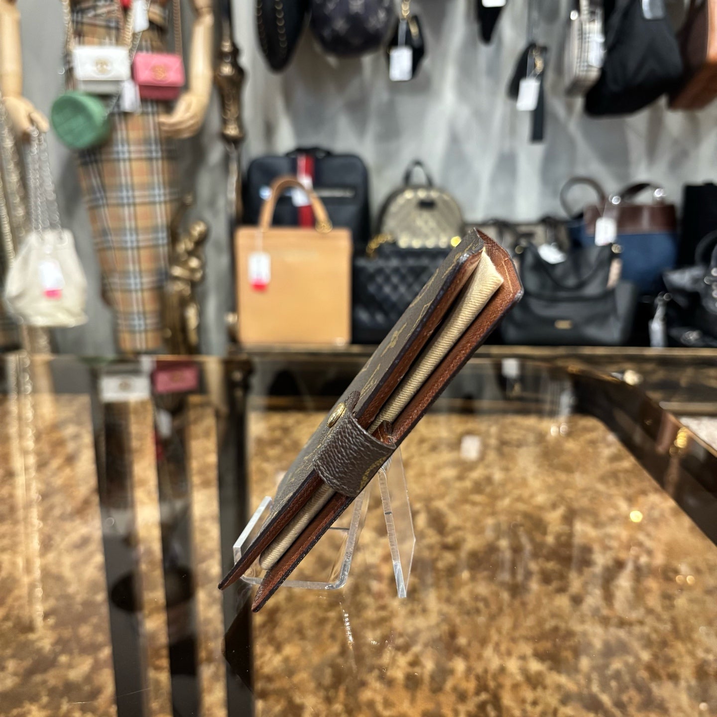LOUIS VUITTON (LV) Agenda PM Monogram Notebook, Brown Coated Canvas