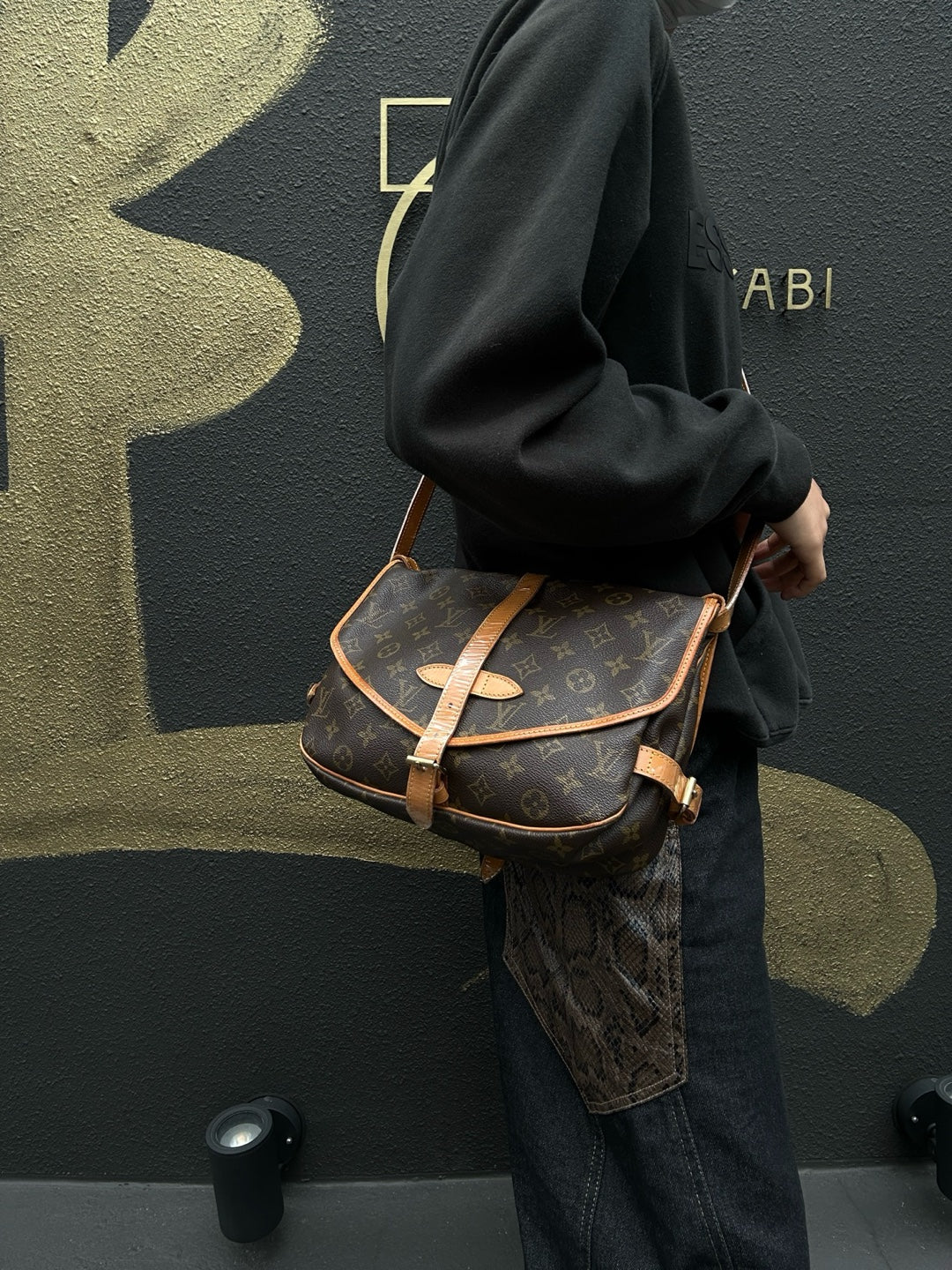 LOUIS VUITTON Soufflot 30 Monogram (Nicknamed "Gemini"), Monogram Coated Canvas, Shoulder & Crossbody Bag, Brown
