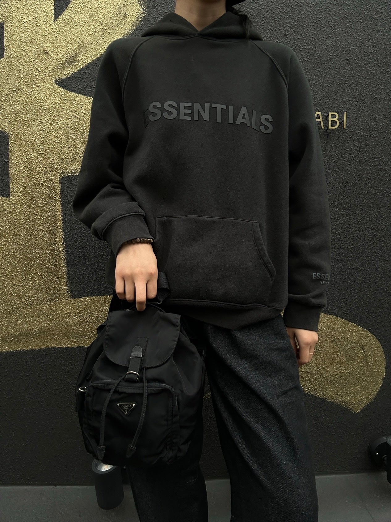 PRADA Black Nylon Fabric Backpack