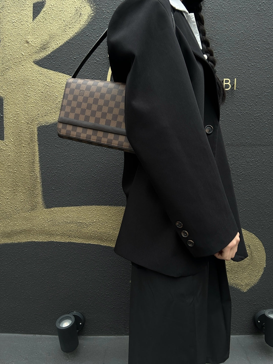LOUIS VUITTON Damier Tribeca Long Handbag Brown Coated Canvas - W/ Dust Bag