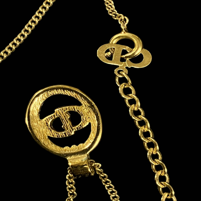 DIOR necklace, gold-tone alloy hardware, CD logo