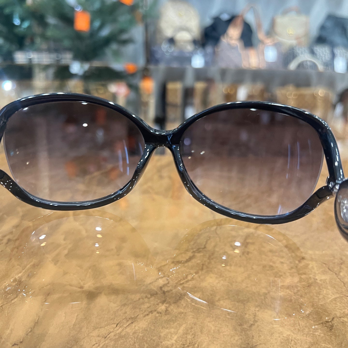 DIOR Sunglasses Black Resin Frame With Original Box