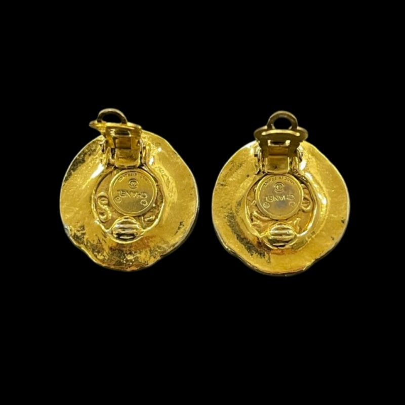 CHANEL Gold-Plated Coco Mark Alloy Clip-On Earrings