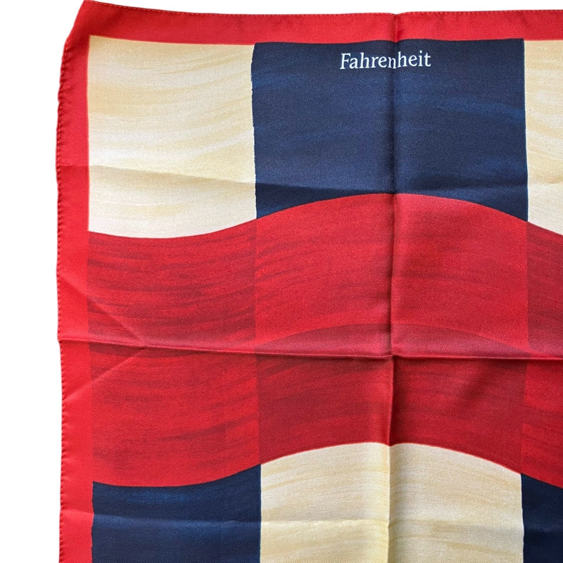 DIOR red, blue and white color-block scarf/handkerchief, no care label