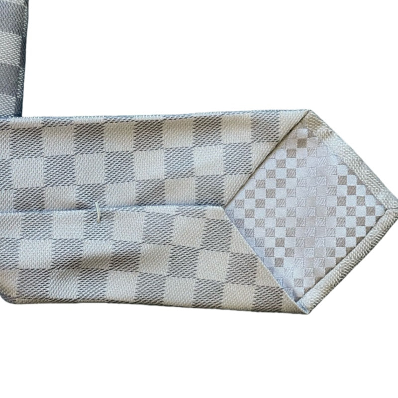 LOUIS VUITTON Blue Damier Canvas Tie With Original Box