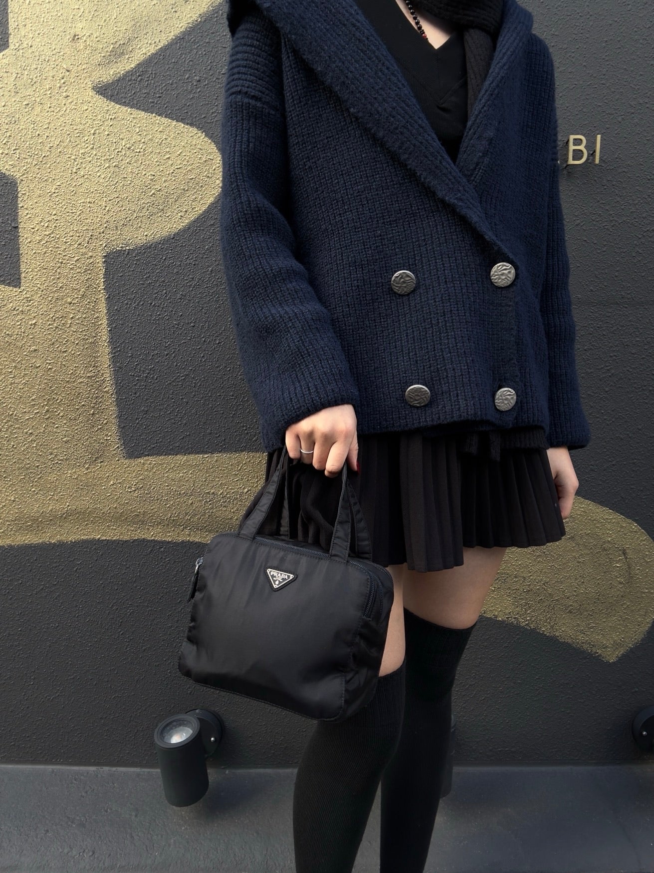 PRADA Black Nylon Handbag