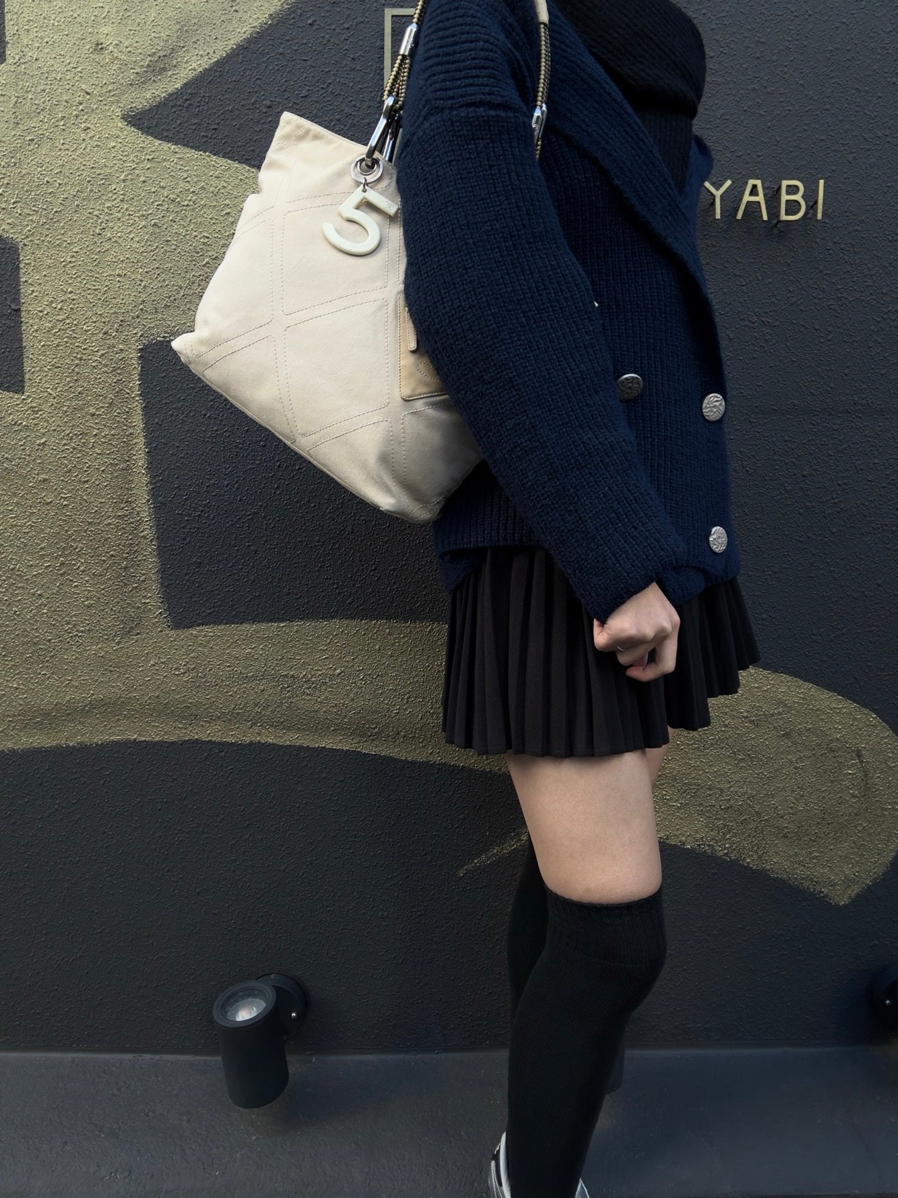 CHANEL Beige Canvas Tote Bag - W/ Guarantee Card & No.5 Charm