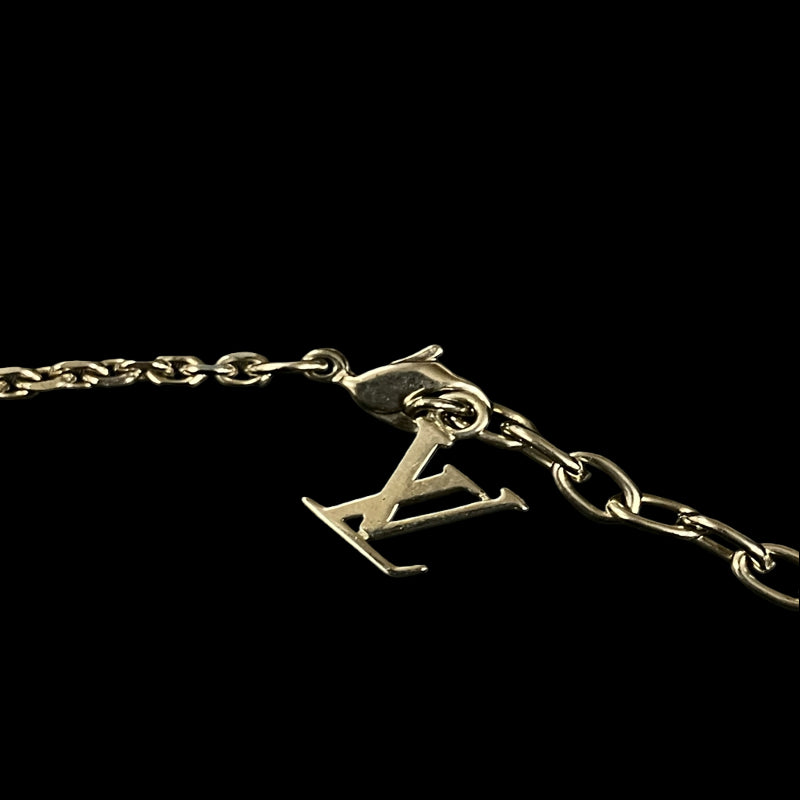 LOUIS VUITTON Collier Gamble Necklace, Silver-tone Metal Fittings, Silver Alloy, Comes with Dust Bag