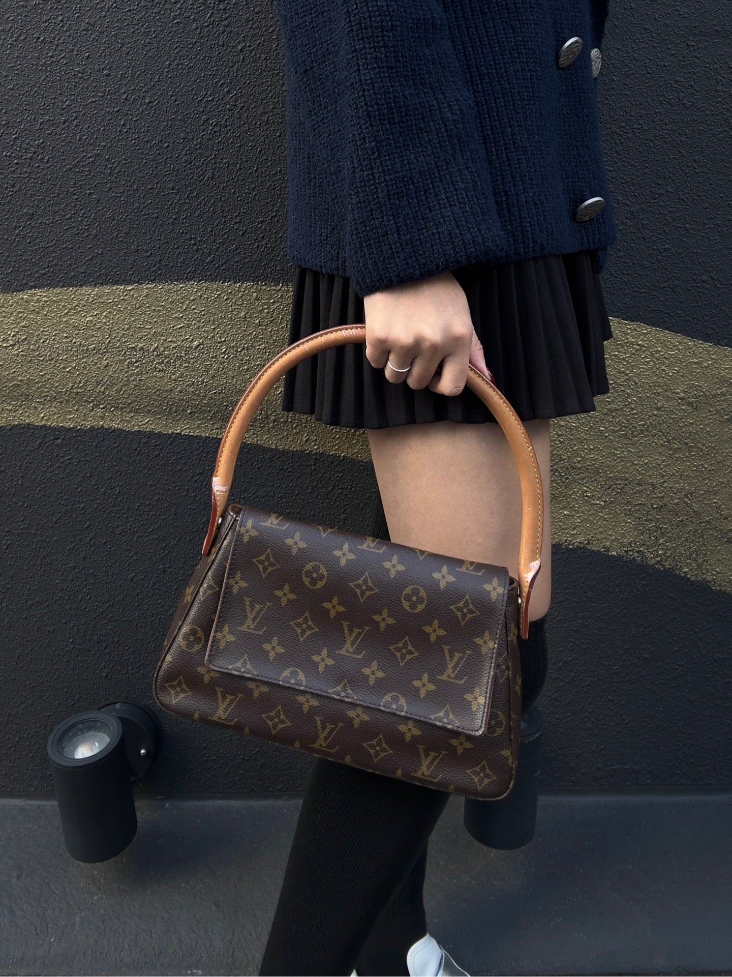 LOUIS VUITTON (LV) Monogram Mini Looping Brown Shoulder Bag