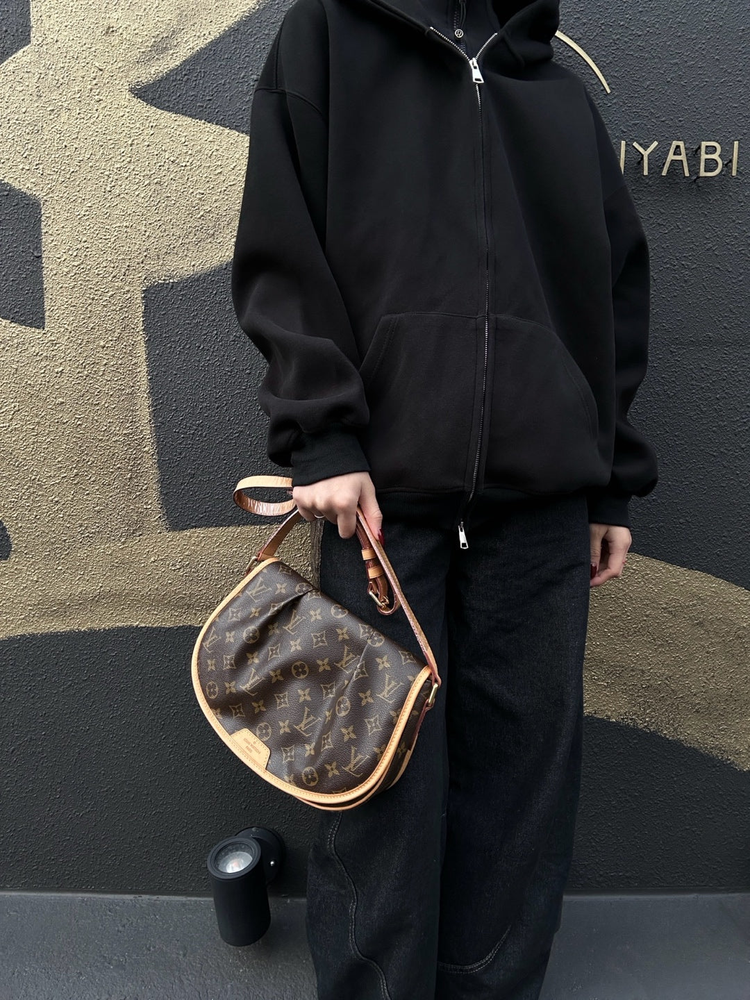 LOUIS VUITTON (LV) Monogram Menilmontant PM Brown Crossbody Bag