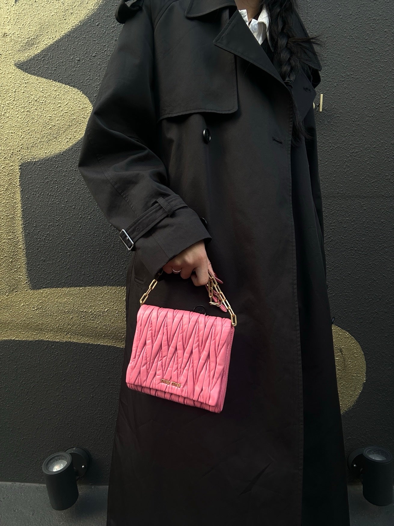 MIU MIU Shoulder Bag, Lambskin, Pink