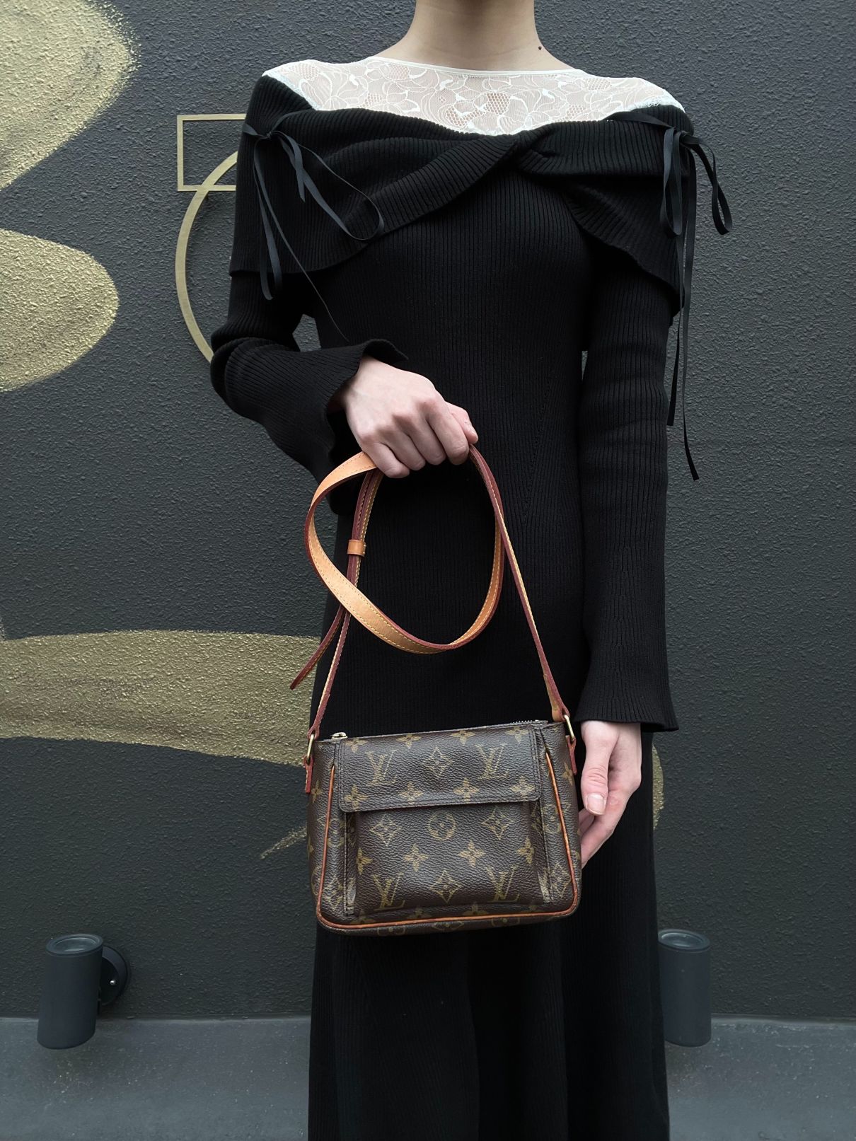LOUIS VUITTON Monogram Viva Cite PM Shoulder Bag PVC Brown