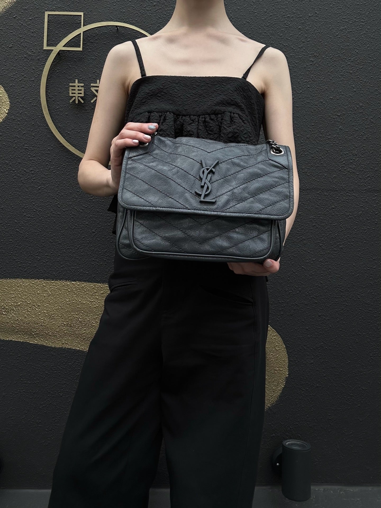 YSL Grey NIKI Medium