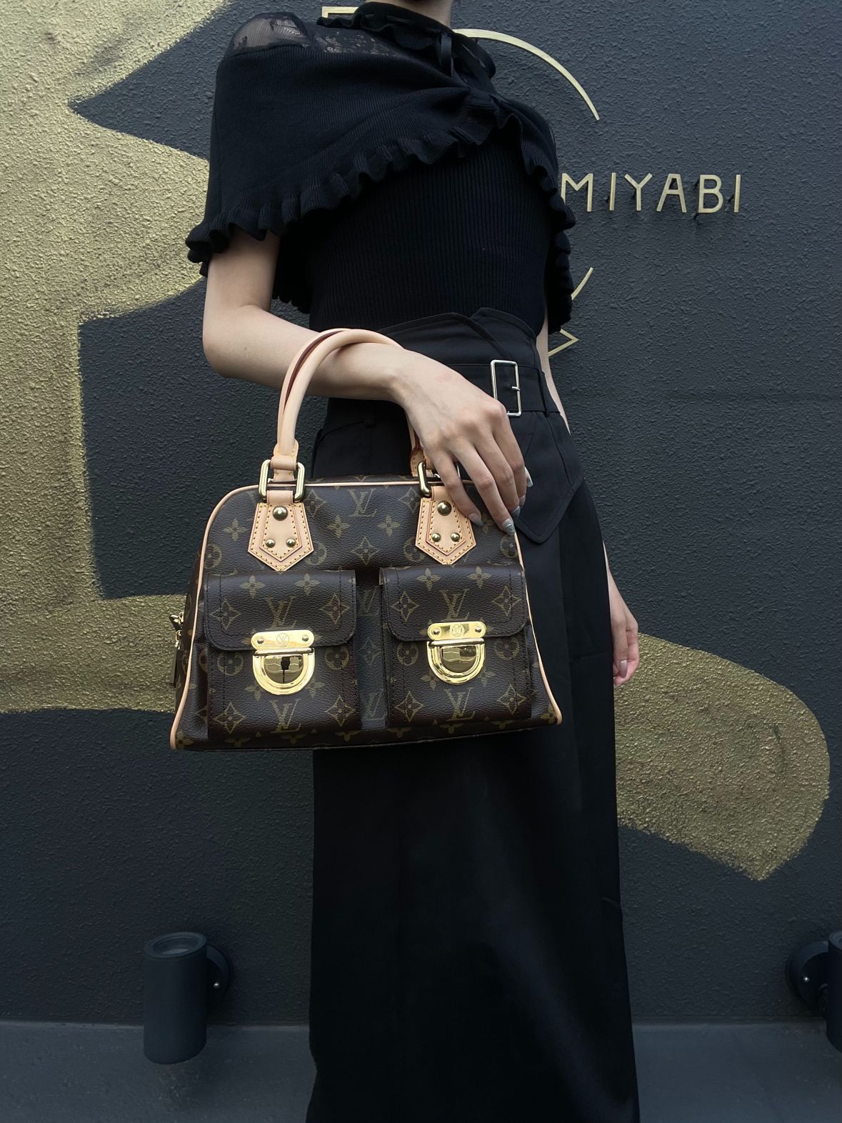 LOUIS VUITTON Handbag Manhattan Monogram With Original Box and Dusty Bag