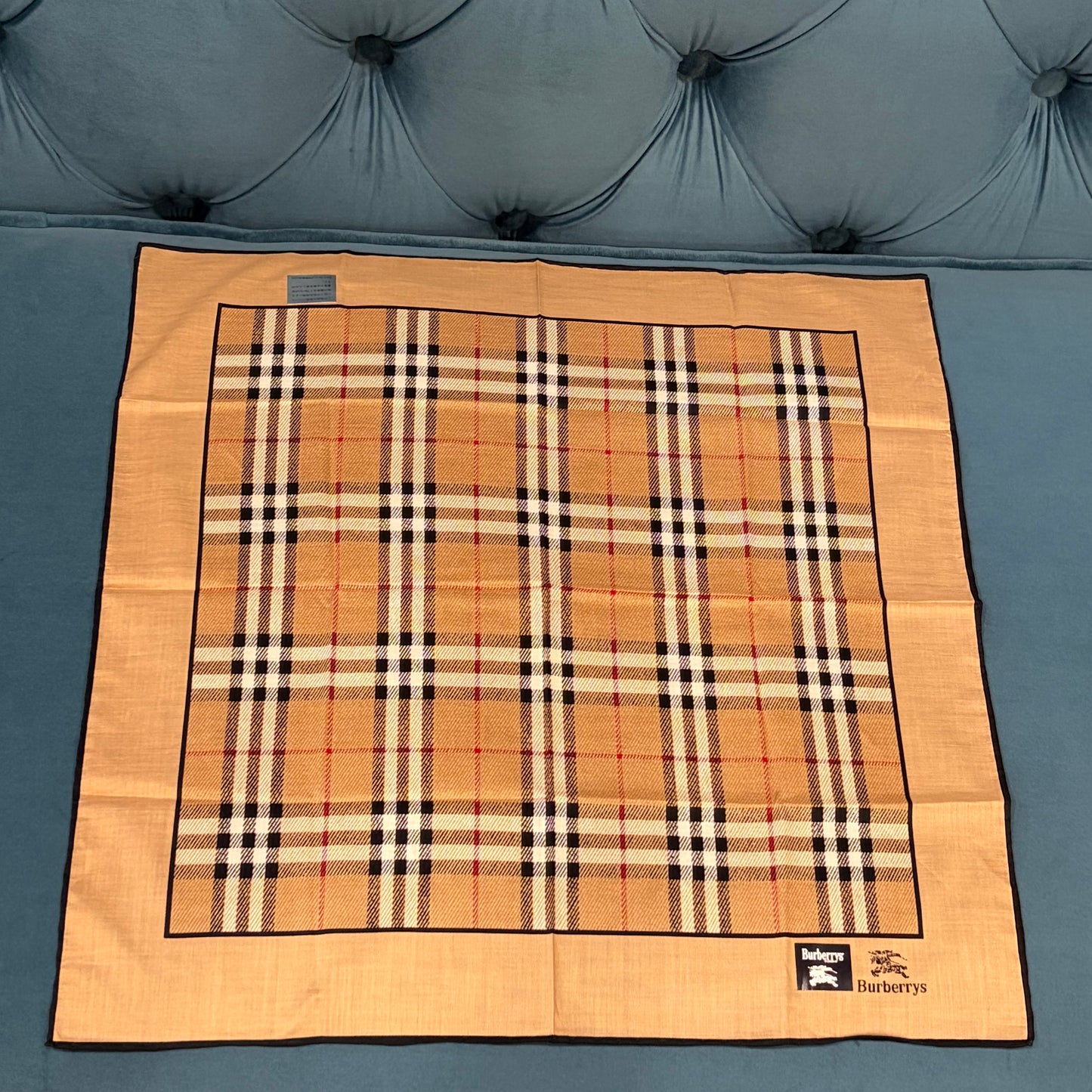 BURBERRY Vintage Check Silk Scarf Beige