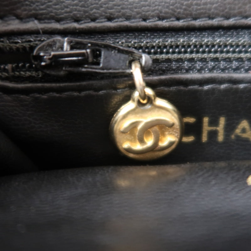 CHANEL Matelassé Shoulder Bag Lambskin Black Gold Hardware