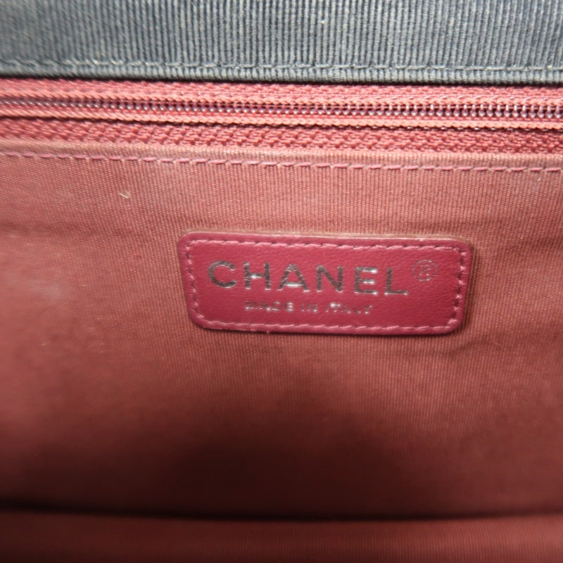 CHANEL Matelassé Lambskin Shoulder Bag Black Silver-Tone Hardware
