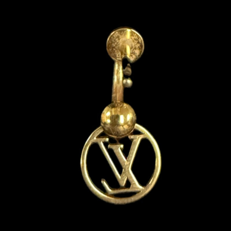 LOUIS VUITTON Boucle d'Oreille Blooming Earrings Accessory M64859 Gold Metal Asymmetric Flower Monogram Pair