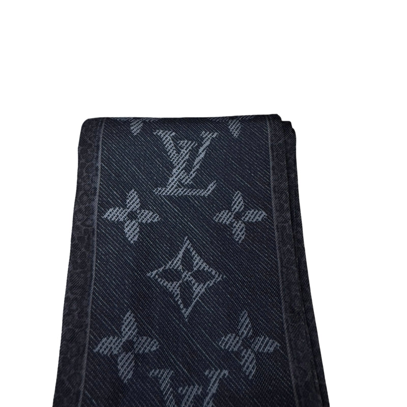 LOUIS VUITTON Scarf Black with box