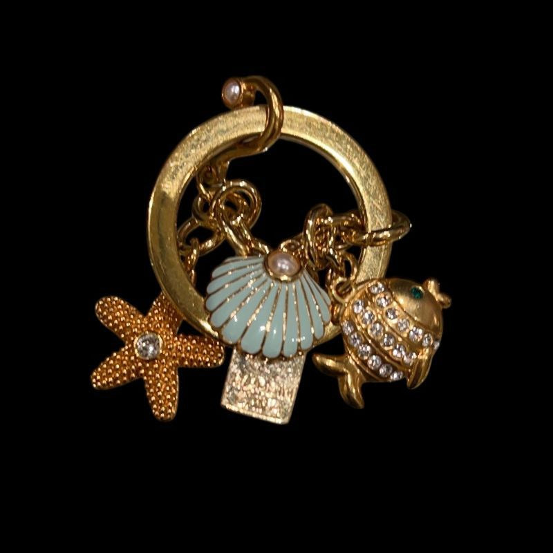 COACH fish charm key chain