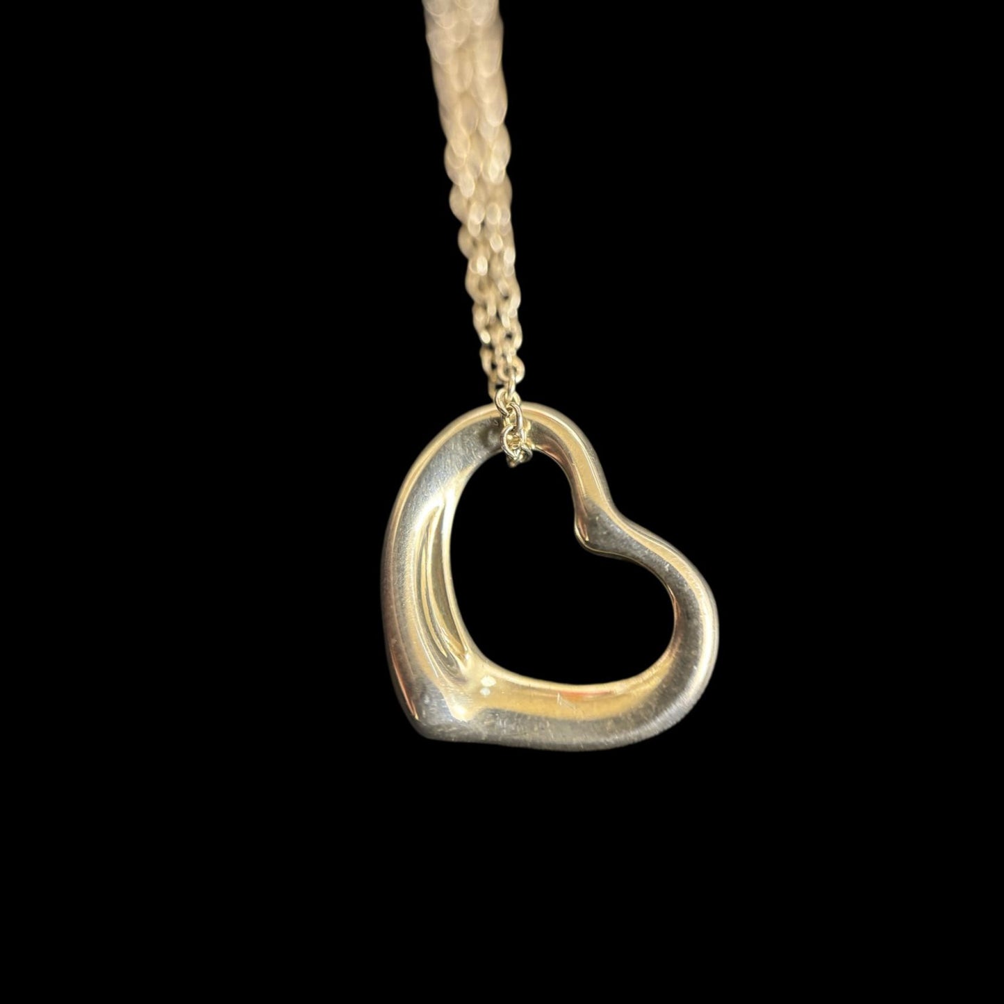 TIFFANY, Tiffany, SV, Sterling Silver 925, Necklace, Open Heart, Tiffany Necklace, Heart, 925 Silver